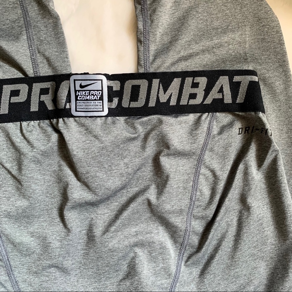 Nike Pro Combat Core Compression 3/4 Tights Grey M - Picture 6 of 9